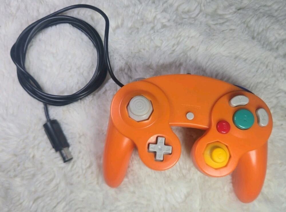 Generic Wired GameCube Controller Orange Spice Compatible w/ Nintendo GameCube